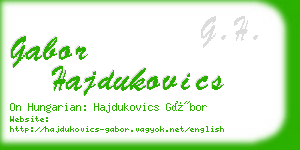 gabor hajdukovics business card